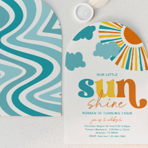 Invitation d'anniversaire Elegant Arch Sun
