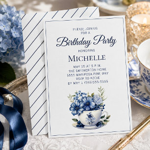 Invitation d'anniversaire élégante pour femmes ave
