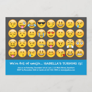 Invitation d'anniversaire Emoji