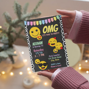 Invitation d'anniversaire Emoji