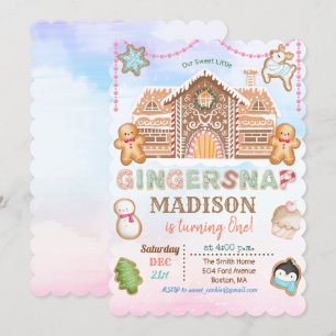 Invitation d'anniversaire en pain d'épice pour tou