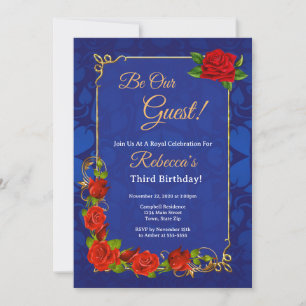 Invitation d'anniversaire Enchanted Rose Fairytale