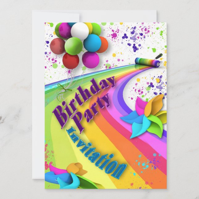 Invitation d'anniversaire - Enfants (Devant)