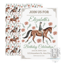 Invitation d'anniversaire équestre