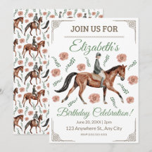 Invitation d'anniversaire équestre