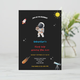 INVITATION D'ANNIVERSAIRE ESPACE NOIR