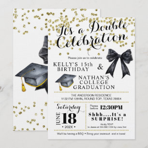 Invitation d'anniversaire et de remise de diplômes