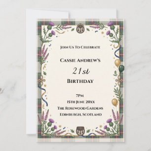 Invitation d'anniversaire étape Fleur de chardon p