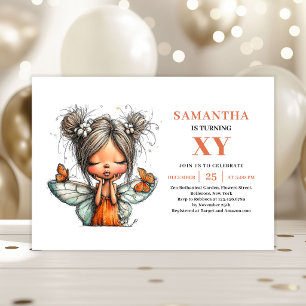 Invitation d'anniversaire fantaisiste pour une jol