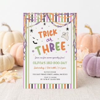 Invitation d'anniversaire fantaisiste Trick or Thr