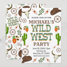 Invitation d'anniversaire Far West