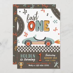 Invitation d'anniversaire Fast ONE   Invitation de