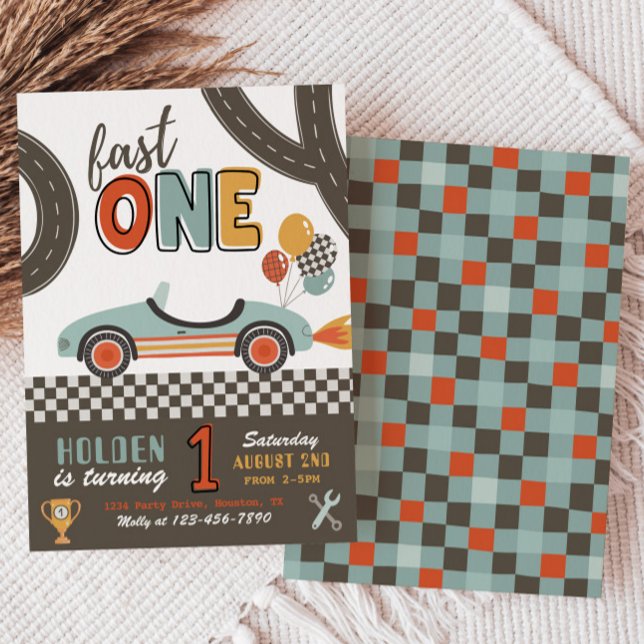Invitation d'anniversaire Fast ONE | Invitation de (Créateur téléchargé)