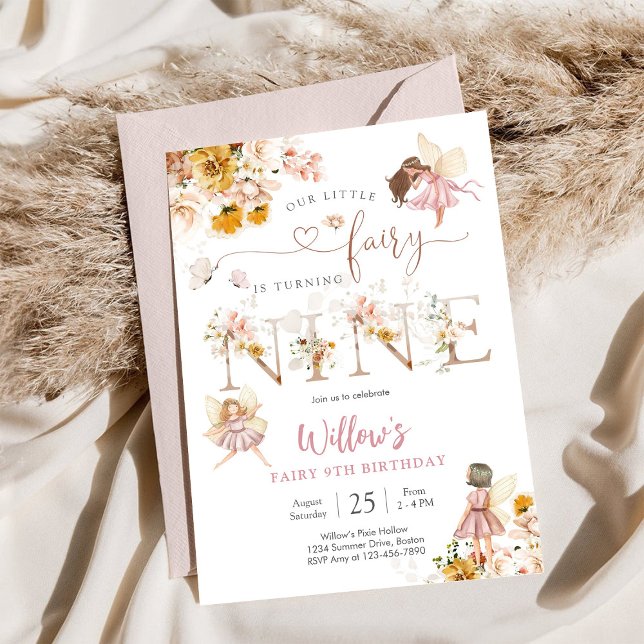 Invitation d'anniversaire Fée Fille (Créateur téléchargé)