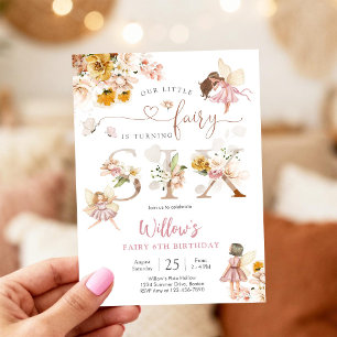 Invitation d'anniversaire Fée Fille