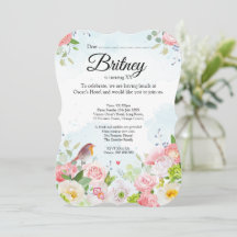 Invitation d'anniversaire féminine personnalisable
