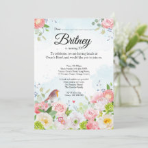 Invitation d'anniversaire féminine personnalisable