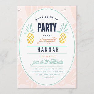 INVITATION D'ANNIVERSAIRE - FÊTE COMME UN ANANANGL