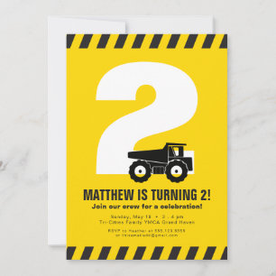 Invitation d'anniversaire fête de construction
