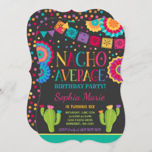 Invitation d'anniversaire Fiesta Nacho Fête moyenn