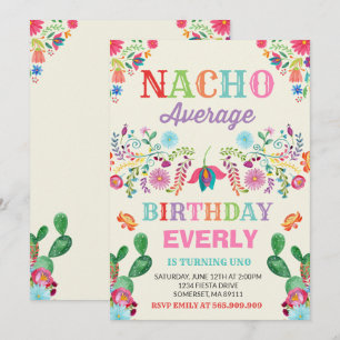 Invitation d'anniversaire Fiesta Nacho Fête moyenn