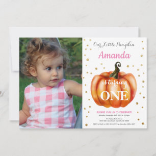 Invitation d'anniversaire fille citrouille automne