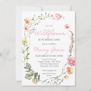 Invitation d'anniversaire fleur sauvage, Petit Fle
