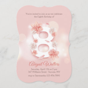 Invitation d'anniversaire Floral 8
