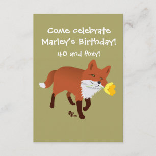 Invitation d'anniversaire Foxy