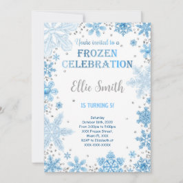 Invitation d'anniversaire Frozen modifiable