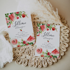 Invitation d'anniversaire Fruit de verdure estival