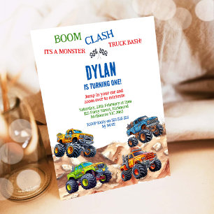 Invitation d'anniversaire garçon Bash de Monster T