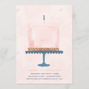 INVITATION D'ANNIVERSAIRE - GÂTEAU ET BOÎTE