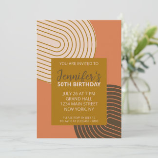 Invitation d'anniversaire géométrique moderne