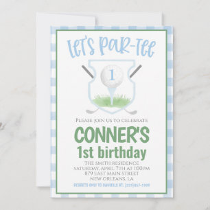 Invitation d'anniversaire Golf Let's Par-tee