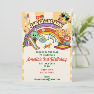 Invitation d'anniversaire Groovy Playground