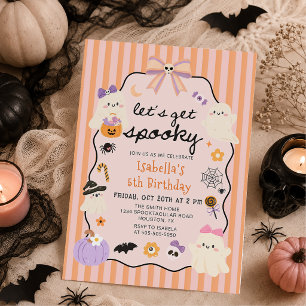 Invitation d'anniversaire Halloween Fantôme Effray