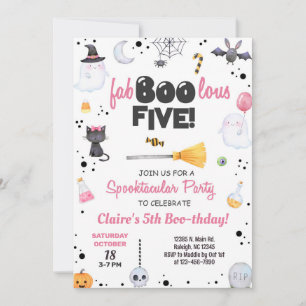 Invitation d'anniversaire Halloween fille de tout