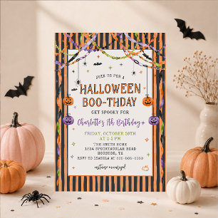 Invitation d'anniversaire Halloween Ghost Spooktac