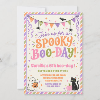 Invitation d'anniversaire Halloween Pastel Spooky 