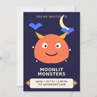 Invitation d'anniversaire Halloween pour enfants M