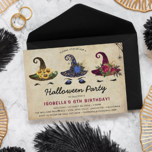 Invitation d'anniversaire Halloween pour filles