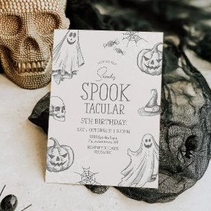 Invitation d'anniversaire Halloween vintage pour t