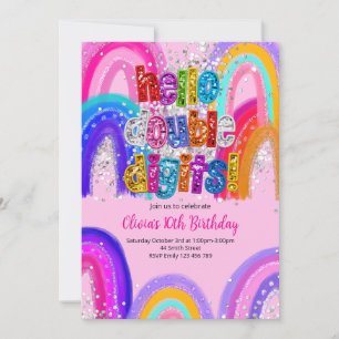 Invitation d'anniversaire Hello Double Digits 10 a