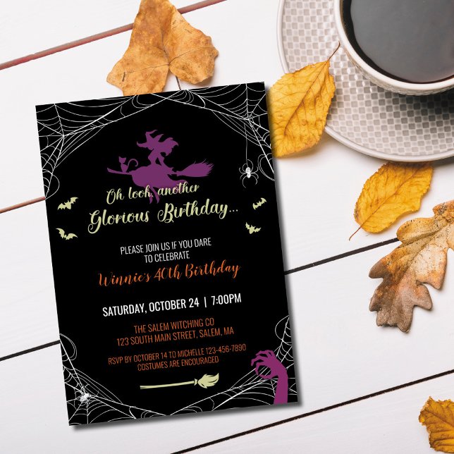 Invitation d'anniversaire Hocus Pocus (Créateur téléchargé)