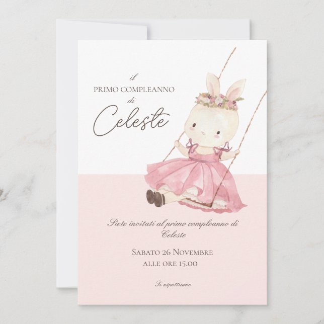 Invitation d'anniversaire | Invitation au baptême (Devant)