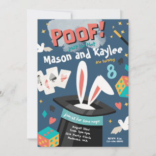 Invitation d'anniversaire jumeaux   Invitation mag