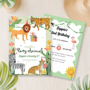Invitation d'anniversaire Jungle Sauvage