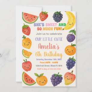 Invitation d'anniversaire juteuse Tropical