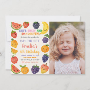 Invitation d'anniversaire juteuse Tropical